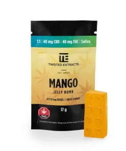1:1 SATIVA MANGO JELLY BOMB - TWISTED EXTRACTS
