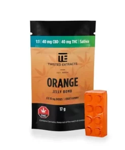 1:1 SATIVA ORANGE JELLY BOMB - TWISTED EXTRACTS