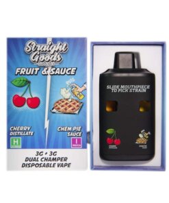 STRAIGHT GOODS – 6 GRAM DUAL CHAMBER DISTILLATE AND SAUCE DISPOSABLE VAPE
