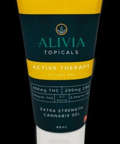 ALIVIA – Active Therapy Icy Hot Gel (400mg THC + 200 mg CBD, 2oz)